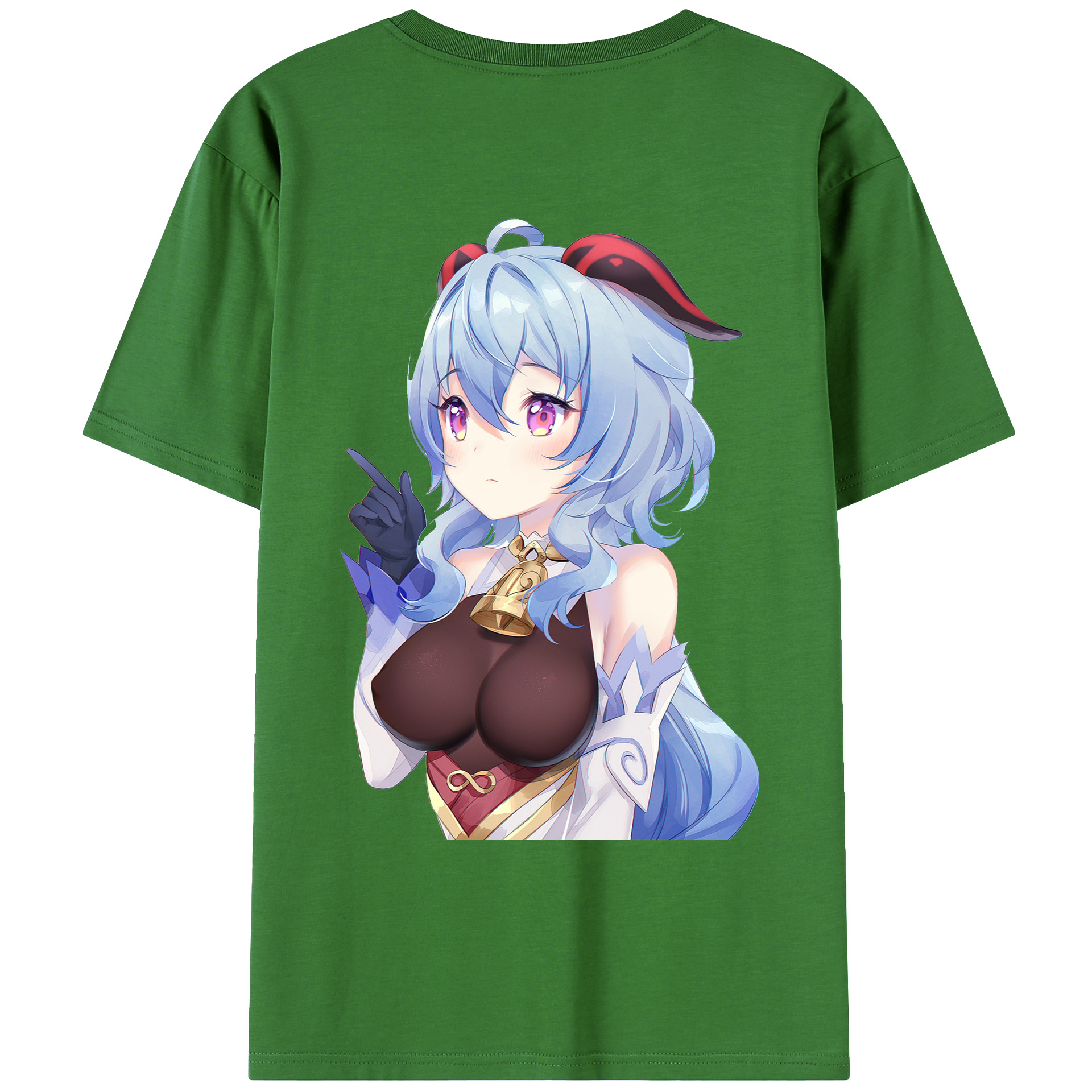 げんし神 甘雨 かんう genshin Ganyu レディース半袖Tシャツ(バックプリント)